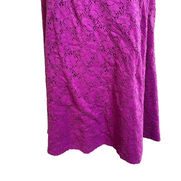 Lane Bryant Purple Lace Sleeveless Dress Size 28 Scoop Neck Keyhole Back u - Picture 3 of 7